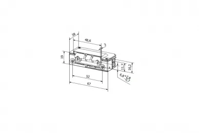 PSG 63.385 Symmetrischer schmaler Elektro-Türöffner 12 V AC/DC Standard mit Ausrücksperre