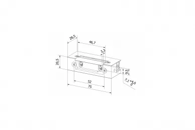 PSG 63.387 Gâche électrique symétrique 12 V CA/CC avec mémoire
