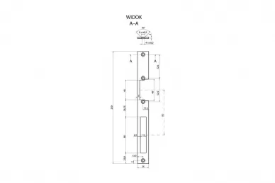 PSG 63.394 Blacha zaczepu płaska, uniwersalna 250x25 mm, ocynk
