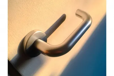 PSG 63.400 Maniglia ROMA arrotondata con placca rotonda in acciaio inox