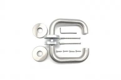 PSG 63.400 Maniglia ROMA arrotondata con placca rotonda in acciaio inox