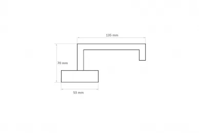 PSG 63.402 Poignée PALERMO droite avec plaque ronde en acier inoxydable