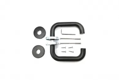 PSG 63.412 Klamka rimini czarna zaokrąglona, z szyldem okrągłym