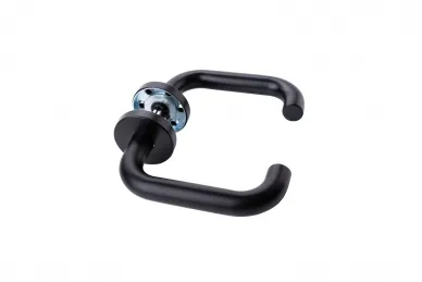 PSG 63.412 Maniglia RIMINI nera arrotondata con placca rotonda