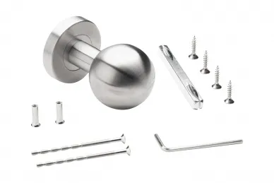 PSG 63.417 Pomello mobile rotondo con placca rotonda, in acciaio inox