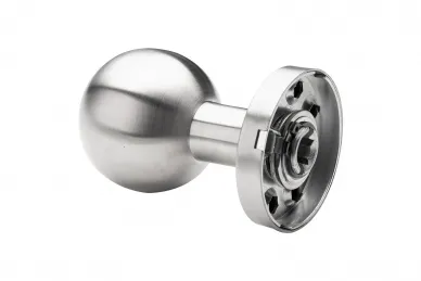 PSG 63.417 Pomello mobile rotondo con placca rotonda, in acciaio inox