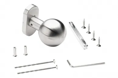 PSG 63.418 Pomello mobile rotondo con placca ovale, in acciaio inox