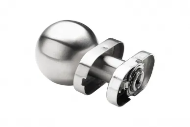 PSG 63.418 Pomello mobile rotondo con placca ovale, in acciaio inox