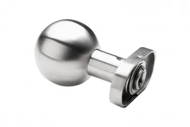 PSG 63.418 Pomello mobile rotondo con placca ovale, in acciaio inox