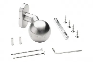 PSG 63.419 Bouton mobile rond avec décalage et plaque ovale, inoxydable