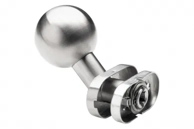 PSG 63.419 Bouton mobile rond avec décalage et plaque ovale, inoxydable