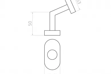 PSG 63.462 Set pomello-pomello fisso, in acciaio inossidabile, nero