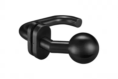 PSG 63.466 Set maniglia-pomello mobile in acciaio inox, con placche ovali, nero