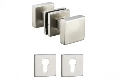 PSG 63.467 Set pomello-pomello mobile, in acciaio inox, con placche quadrate