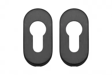 PSG 63.475 Edelstahlschild für Türschloss, oval, schwarz