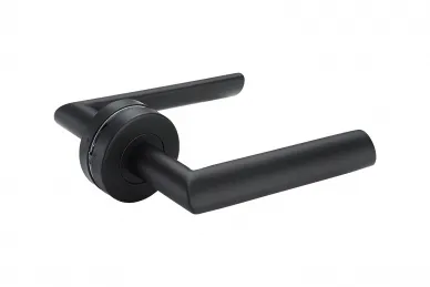 PSG 63.479 Poignée de porte LAZZARO en acier inoxydable avec plaque ronde noire