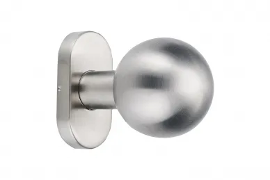 PSG 63.480 Bouton fixe rond avec plaque ovale, acier inoxydable