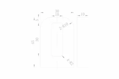 PSG 64.002 Łącznik stalowy do mocowania przęsła – 45 × 30 × 10 mm, surowy