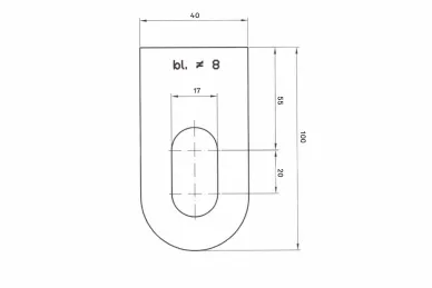PSG 64.014 Łącznik L100 do zawiasu M16