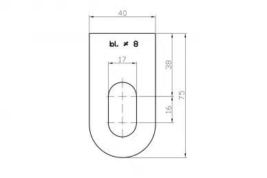 PSG 64.017 Łącznik L75 do zawiasu M16