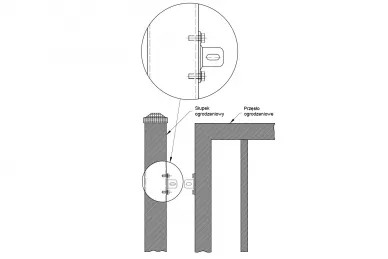 PSG 64.019.7016 Fence panel connector - screw-on - semi-matte anthracite 7016