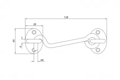 PSG 64.048 Crochet pour portillon ou porte