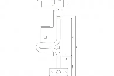 PSG 64.049 Verrou pour portails et portillons 160 mm, universel
