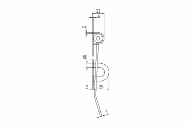 PSG 64.051.01 Slide bolt 270 - galvanized