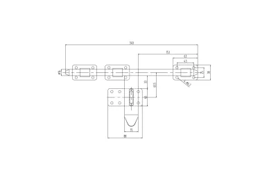 PSG 64.054 Narrow slide bolt 340 galvanized