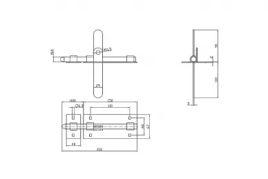PSG 64.055.01 Zasuwa dwustronna 210 mm, ocynk