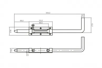 PSG 64.056 Riegel 300 mit 12,7 mm
