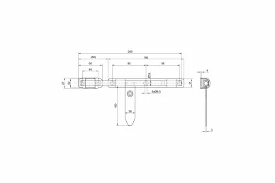 PSG 64.074 Zasuwa do bramy i furtki – fi14 x L260 mm, ocynkowana
