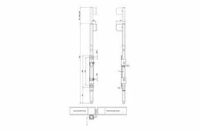 PSG 64.077 Gate or wicket gate bolt - 500 mm, with lock protection, galvanized