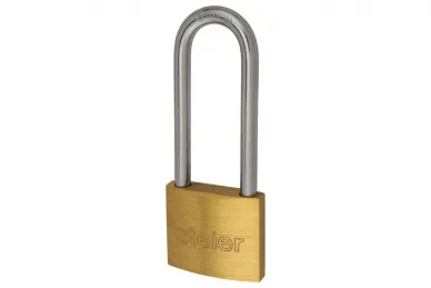 PSG 64.407 STEIER KM-40L brass padlock, long shackle