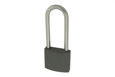 PSG 64.436 Kłódka QLOCK 40 mm żeliwna, długi pałąk, szara