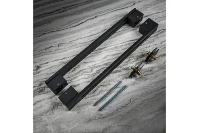 PSG 64.P7DP90500.SUM Double-sided rectangular handrail 90°, steel, black, 40x478mm (universal, painted)
