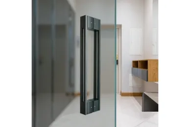 PSG 64.P7DP90500.SUM Pochwyt dwustronny prostokątny 90°, stalowy, czarny, 40x478mm (uniwersalny, malowany)