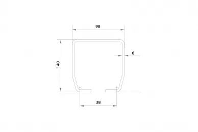 PSG 6V.140 Szyna 140x140x6,l=6m,do 60.401.8v