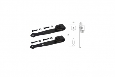 PSG 76.016 System drzwi przesuwnych typu mini barn door - strzała, 0.91 m (1)