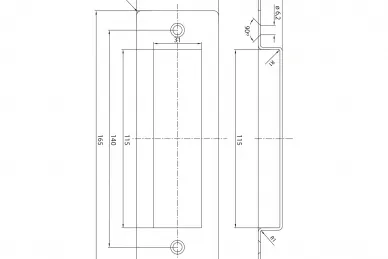 PSG 76.036 Maniglia per porte scorrevoli zincata