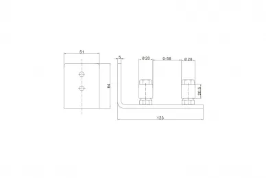 PSG 76.051 Prowadnica dolna do systemu barn door (20)