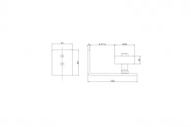 PSG 76.053 Prowadnica dolna regulowana (pojedyncza rolka) do systemu barn door (20)