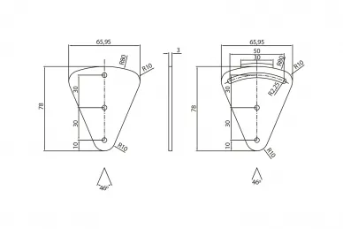 PSG 76.056 Zamknięcie do systemu drzwi przesuwnych typu barn door – 55 mm