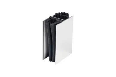 PSG A04.5072.016.AUS Reinforcing bracket, aluminum, rectangular – 70X48 mm, connector between glass panes, 16–17.52 mm, satin