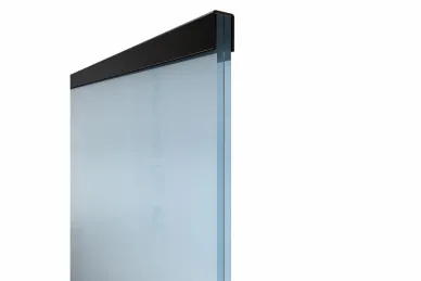 PSG A04.9010.012.50 Rectangular aluminum handrail 17.6 x 25 mm, black RAL9005 – for glass 12 – 13.52 mm thick, 5 m – kozza