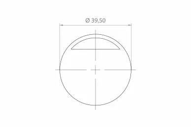 PSG A04.9510.020.01 Flat glue-in end cap for round aluminum handrail dia. 40 mm – kozza