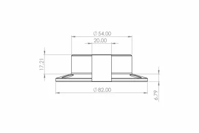 PSG A04.9510.030.01 Axial fixing for round aluminum handrail dia. 40 mm – kozza