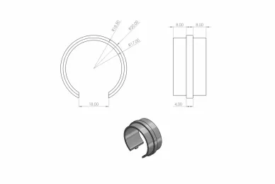 PSG A04.9510.070.00 Łącznik balustrady do pochwytu aluminiowego okrągłego – fi 40 mm, 180°, kozza