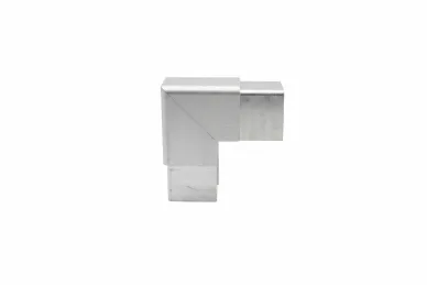 PSG A04.K90PIO1031.AXA Aluminum corner elbow for glass-mounted handrail PS1031 - vertical, 90 degrees, matte anodized