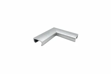PSG A04.K90POZ6728.AXA Aluminum corner elbow, horizontal, for glass-mounted handrail PS6728 - 90 degrees, glass 16 - 17.52 mm, matte anodized